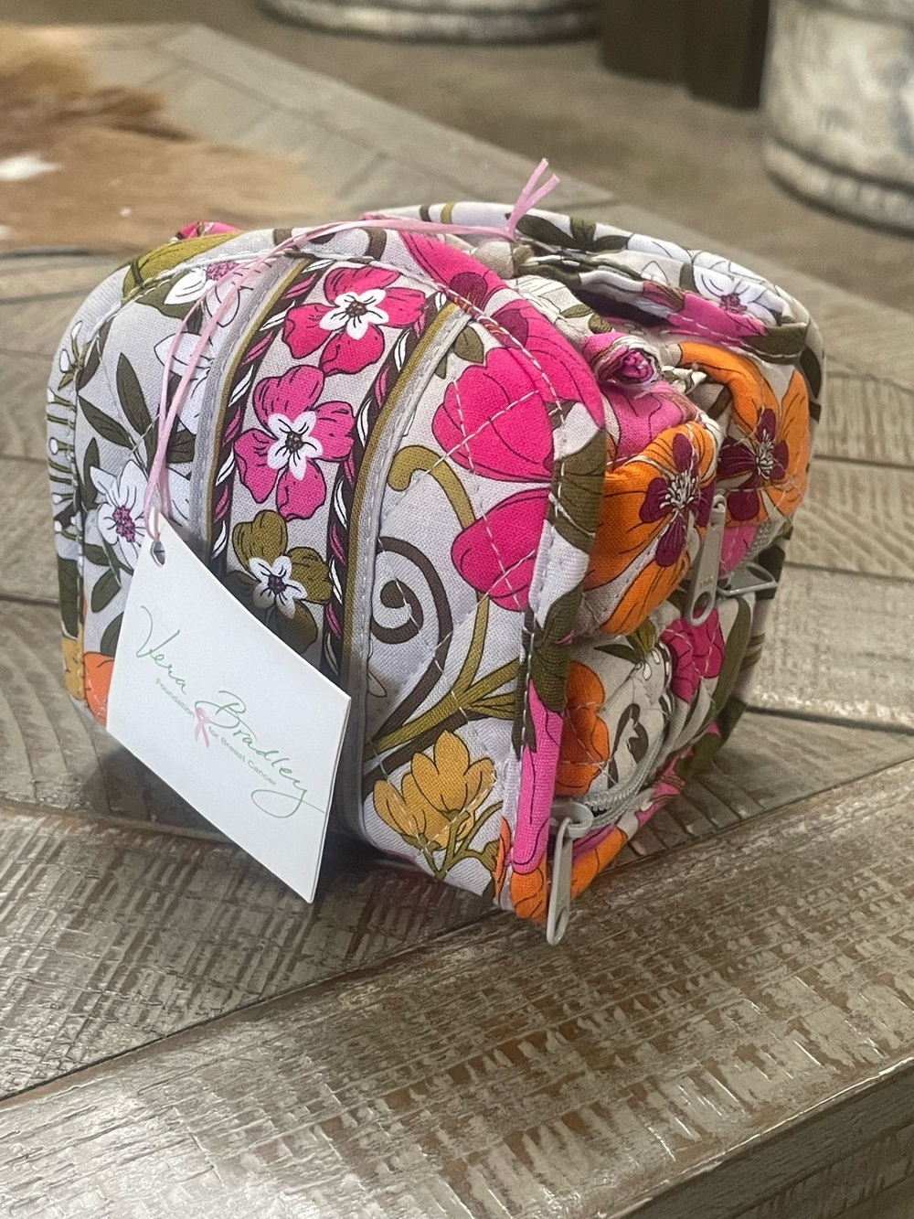 NWT Vera Bradley "All Wrapped Up" roll-up travel cosmetic case